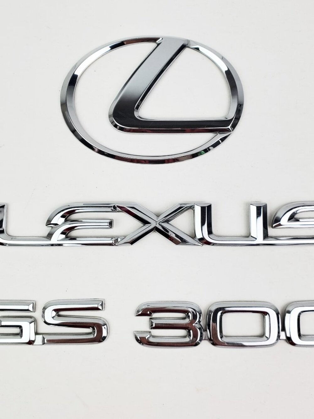 1998-2005 Lexus GS300 Rear Trunk Emblem Set Badges Logo Chrome OEM
